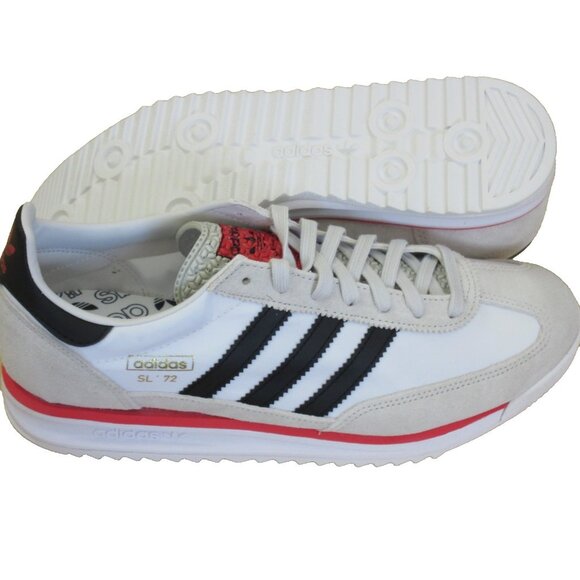 Adidas Men's SL 72 RS Sneakers Cloud White Core Black Grey Sizes NIB JS0746 - Picture 2 of 7